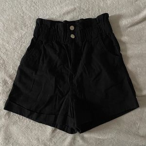 High Waisted Black Short